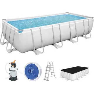 BESTWAY Power Steel Frame Pool Set 488 x 244 x 122 cm inkl. Sandfilteranlage