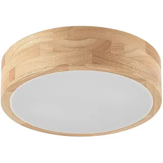 Lindby Deckenlampe Tanju (Landhaus, Vintage Rustikal) aus Holz (2 flammig E27) - Deckenleuchte Lampe Wohnzimmerleuchte