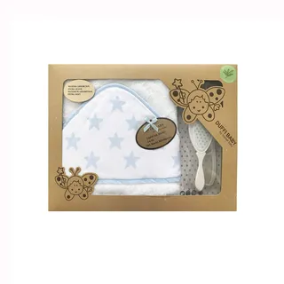 Duffi Baby 0895-12 Badetuch + Bürste + Kamm, blau, Kinder