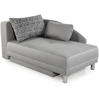 luma-home Récamiere Schlafcouch Webstoff 2-Sitzer Hellgrau
