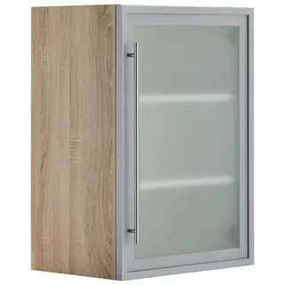 OPTIFIT Hängeschrank Glashängeschrank 50 x 35,2 x 70,4 cm Silber