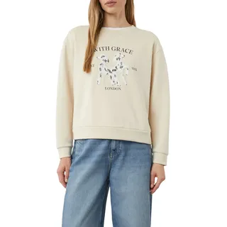 Comma Sweatshirt, mit Print und Aufnähern