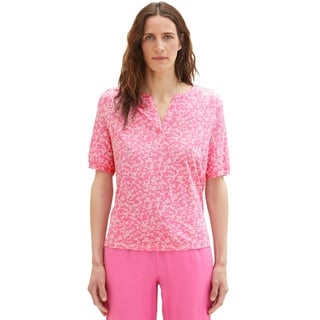 TOM TAILOR Damen 1036770 T-Shirt, 31745 - Pink Geo Design, L