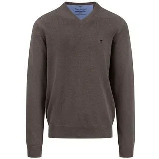 FYNCH-HATTON Pullover mit V-ausschnitt Earth/S