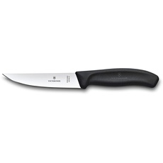 Victorinox Swiss Classic Tranchiermesser, 12 cm, Ergonomischer Griff, Schmale Klinge, Schwarz