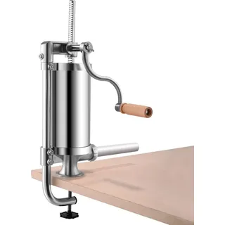 Costway 1,5L Wurstfüller Wurstmaschine Wurstfüllmaschine Wurstpresse, inkl. 4 Füllrohre