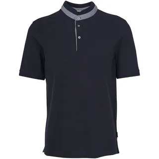 Bugatti Poloshirt mit Stehkragen blau