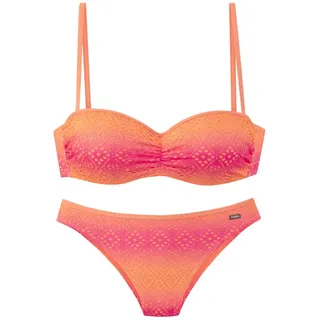 Buffalo Bügel-Bandeau-Bikini Damen Pink/Orange 38 Cup B