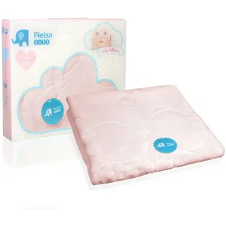 Piel,S.A. 6656-63, Babydecke, Neugeborene, Winter, Monate, Präge, Bettdecke, Größe 110 x 140, Rosa