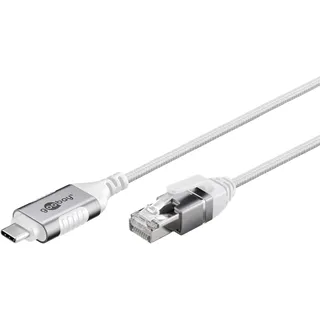 goobay USB-C auf RJ45 1 m Weiß