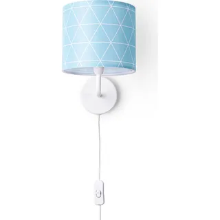 Wandleuchte Stofflampenschirm Tischlampe Nachttischlampe E14 Vintage Retro Rund - Weiß