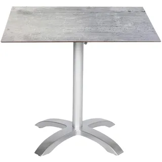 ACAMP Gartentisch klappbar 80 x 80 x 80 cm Grau/Silber
