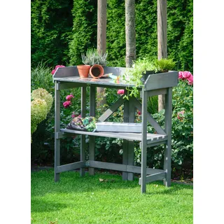Dobar Pflanztisch 85 x 44 x 89 cm grau