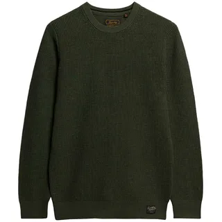 Superdry Strickpullover »TEXTURED CREW KNIT JUMPER«, mit strukturiertem Waffelstrickmuster Superdry Thyme Green M