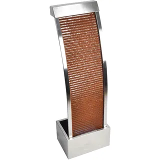 Köhko® Wasserwand Segel-Form aus Cortenstahl Höhe 110 cm mit LED-Beleuchtung Terrassenbrunnen Zimmerbrunnen Venezuela 32004
