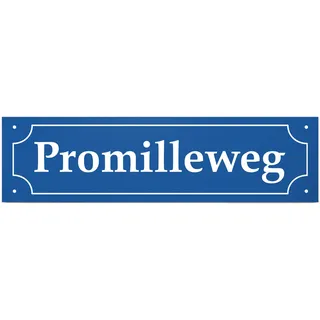 DankeDir! Promilleweg - Schild 40 x 10 cm Lustige Geschenkidee Geburtstagsgeschenk bester Freund Kumpel Kleines Geschenk Männer - Deko Wanddeko Party Zubehör Trinkspiele