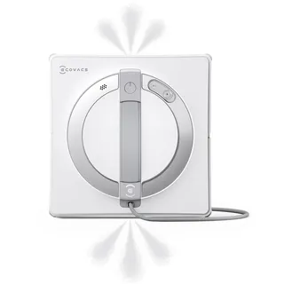 Ecovacs WINBOT W2 PRO Fensterputzroboter, 3-Düsen-Wassersprüher, 10-Stufen-Schutzsystem, Win-SLAM 4.0 Pfadplanung, Steady-Climbing-System, Kanten-Erkennung, App-Steuerung, Weiß