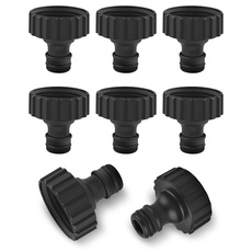 8 Stück Wasserhahn Schlauchanschluss, ERKOON 1 Zoll / 33,3 mm Adapter, Pumpen-Innengewinde schlauchverbinder Gartenschlauch Wasserhahn Anschluss für Garten und Haus Wasserhahn