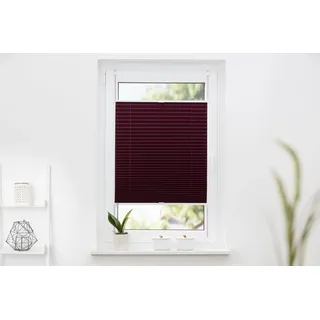 K-home Klemmfix-Plissee Palma Bordeaux 80 x 210 cm +++Verdunklung+++