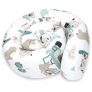 Totsy Baby Seitenschläferkissen Bettschlange Body Pillow 150 cm Baumwolle - Kopfkissen lang Bettrolle Schlafkissen Nackenrolle Kissen Oeko-Tex Afrika
