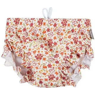 Sterntaler Badehose Blumen – UV-Schutz 50+ Schwimmhose Mädchen – Baby Badehose mit Blumen-Print, Volants & Windeleinsatz bis Größe 86/92, Bademode für Schwimmbad und Strand – Ecru, Größe 68