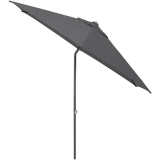 Kettler Sonnenschirm , Anthrazit , Textil , 360° drehbar, höhenverstellbar, lichtecht, Knickgelenk, regenabweisend, rostfrei, stabile Strebegelenke, U-Profil-Streben, UV-beständig, wetterfest, mit Belüftung, geeignet für Balkon , Sonnenschutz, Sonnenschirme