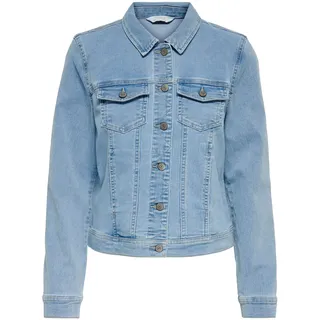 ONLY Jeansjacke »ONLWONDER – Jeansjacke in kurzer Form mit Stretch« figurbetont, casual, Denim, Baumwollmischung, Brusttaschen, blau