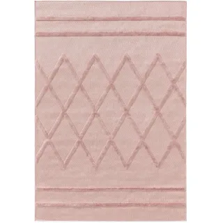benuta Nest Outdoorteppich Bonte Rosa 80x150 cm , Textil , Grafikmuster , Rechteckig , 80x150 cm , Oeko-Tex® Standard 100 , wasserabweisend , Teppiche und Böden, Teppiche, Outdoorteppiche