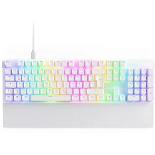 NZXT Function 2-2024 Optische Vollformat Gamingtastatur | RGB beleuchtet | 8K-Abfragerate | Lineare Opt. Switches | Einstellbare Auslösung | Hot-Swap | Gaming Keyboard| Weiß - DE (QWERTZ)