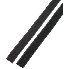 Bild von STD-LH25/1M Klettband zum Aufkleben Haft- und Flauschteil (L x B) 1000mm x 25mm Schwarz 1 P