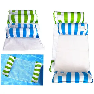 Liuer Aufblasbare Hängematte,2PCS Wasser Hängematte Schwimmbett Loungesessel Pool Lounge luftmatratze Pool aufblasbare hängematte Pool aufblasbare hängematte für Erwachsene und Kinder