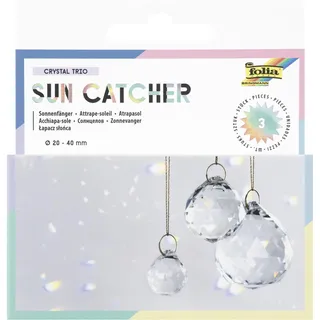 Folia Sun Catcher CRYSTAL TRIO Ø 2/3/4 cm Gold/Transparent