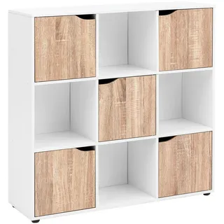Wohnling Bücherregal 89 x 91 x 29 cm Weiß