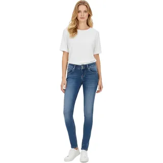 LTB Jeans Damen Skinny Jeans Julita X - High Waist SkinnyJeans mit Knopf & Reißverschluss und Stretch - Julita X ANGELLIS WASH Jeanshose blau 33W / L30
