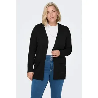 ONLY CARMAKOMA CARESLY L/S OPEN CARDIGAN Schwarz L