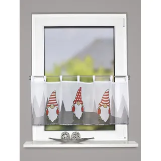 HOME WOHNIDEEN IMPALO Scheibengardine Schlaufen 120 x 45 cm Rot 1 Stk.
