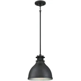 Westinghouse Lighting Einflammige Pendelleuchte, Ausführung mattgebürstete Gun-Metall mit Gitterschirm, Glas, 1 W, Matt gebürstetes, 25 x 25 x 109 cm, 6326840