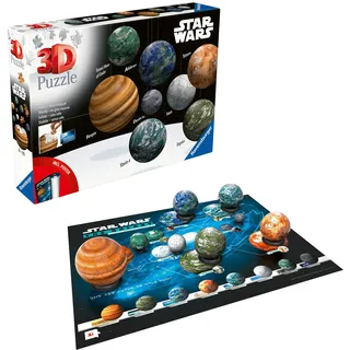 Ravensburger 3D Puzzle 11577 - Puzzle-Ball Planeten der Star Wars Galaxie - erste Trilogie - (531 Teile)