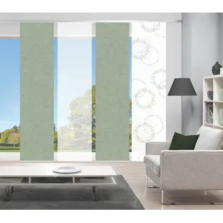 Vision S Schiebegardine »AINUR 4er SET« Paneelwagen 4 Stk. tlg. Schiebevorhang Digidruck 4er Set AINUR, grün