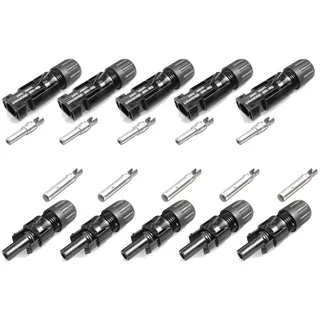 Stäubli 5 Paar MC4 Stecker - Buchse + Stecker 4-6 mm2 Typ 4 PV-KBT4/6I 5 Paar 4 mm2 - 6 mm2, Kupfer