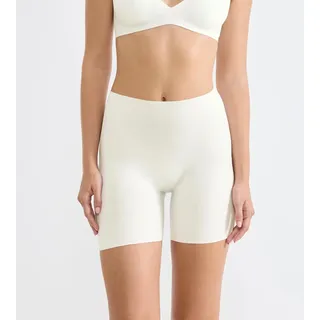 Lange Unterhose SLOGGI "ZERO Feel 2.0 Cyclist N", Damen, Gr. M, weiß (silk weiß), Single Jersey, Obermaterial: 76% Polyamid, 24% Elasthan, körpernah, Unterhosen Lange Unterhose, mit längerem Bein, hochelastisch