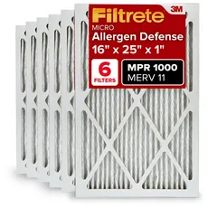 Filtrete 16x25x1, AC Ofenluftfilter, MPR 1000, Micro Allergen Defense, 6er-Pack (genaue Maße 15,69 x 24,69 x 0,81)