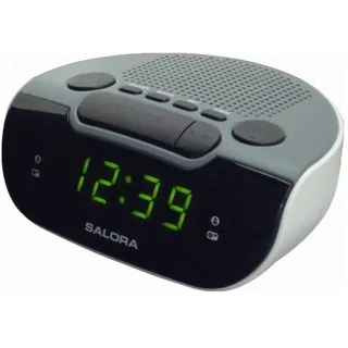 SALORA CR612 Digitaler Wecker– Funkwecker mit Batterie Backup, Doppelalarm, AM/FM PLL Radio, Großes LED Display, Snooze & Sleep Funktion, Wecker Digital für Schlafzimmer & Reise
