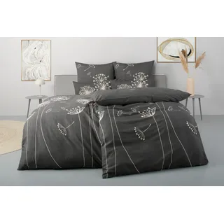OTTO home Soucy Renforcé Grau 135 x 200 cm + 2 x 40 x 80 cm