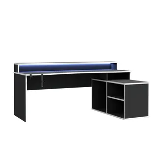 Forte TEZAUR Computertisch 200, cm, Eckschreibtisch,