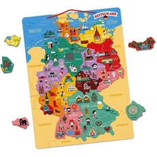 Bild Konturenpuzzle »Magnetische Landkarte Deutschland«, bunt