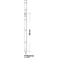 Bild von Verlängerung L 711 x 16 mm, Stahl verzinkt silberfärbig