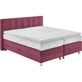 Westfalia Schlafkomfort Boxspringbett, wahlweise mit Bettkasten und Topper, rot