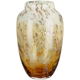 Glas Art Vase Ambrosio - braun, Creme - Glas - Höhe 29cm - wasserdicht - Dekovase