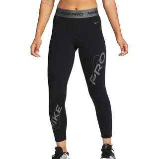 Nike FB5488-010 W NP DF MR GRX 7/8 TGHT Leggings Damen Black/Iron Grey Größe S